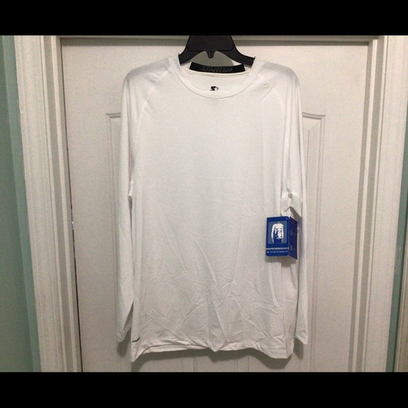 Starter Dri-Star White Long Sleeve Shirt. Size 2XL - Picture 2 of 9